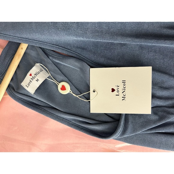 Love McNicoll Nichole Ocean Blue Summer Mini Bodycon Dress - Picture 6 of 7